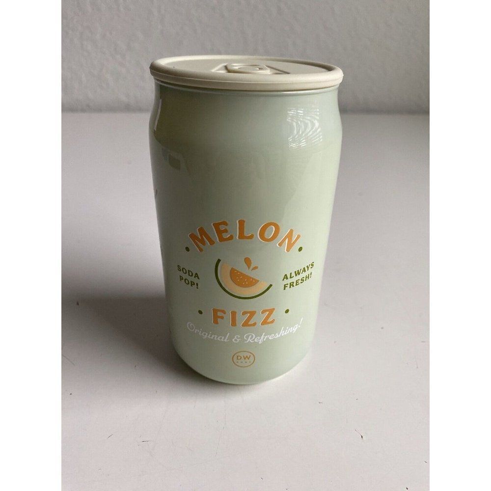 DW Home Melon Fizz‎ Soda Pop Glass Candle 15oz 33 HR Single Wick Rubber Lid NEW